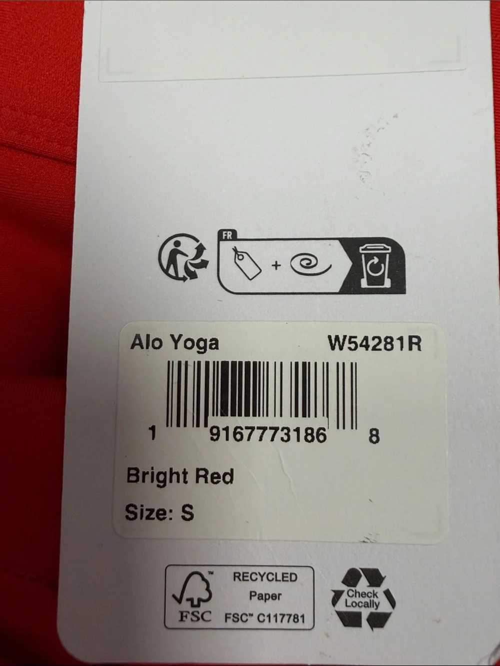 ALO AIRLIFT HIGH WAIST IGNITE 7/8 LEGGING BRIGHT RED - S